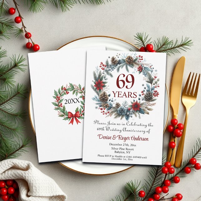 69th Wedding Anniversary Winter Invitation (Creator Uploaded)