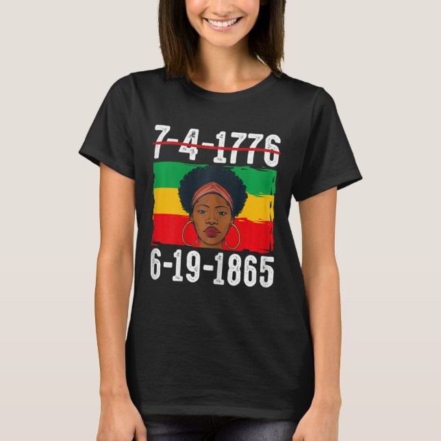 6-19-1865 African American Black History Month  T-Shirt (Front)
