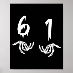 6 1 Six Swan Funny New Slang Six One 61 Poster