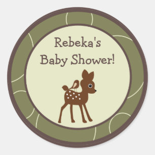 6 - 3" Favour Stickers Forrest Animal Owl Deer Bir