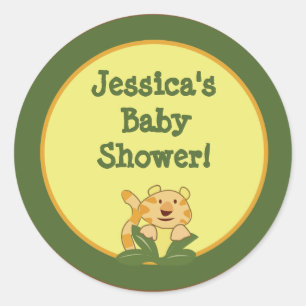 6 - 3" Favour Stickers Jungle Babies