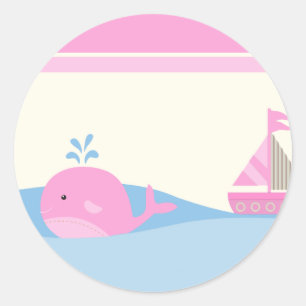 6 - 3"  Favour Stickers Naut Sail Boat Whale