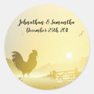 6 - 3"  Favour Stickers Sunny Morning Farm Country