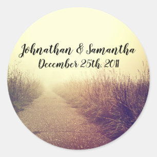 6 - 3"  Favour Stickers Sunrise Pathway Walkway Pa