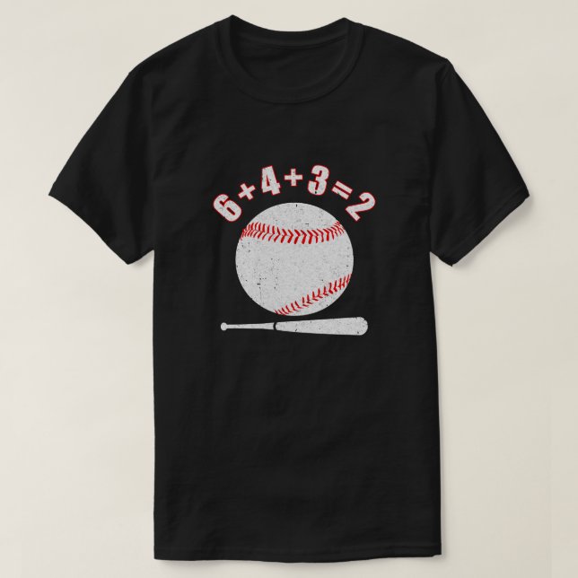 6 4 3 2 Play Baseball T-Shirt (Design Front)
