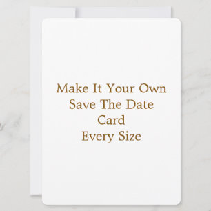 6.5" x 8.75" Save The Date Card