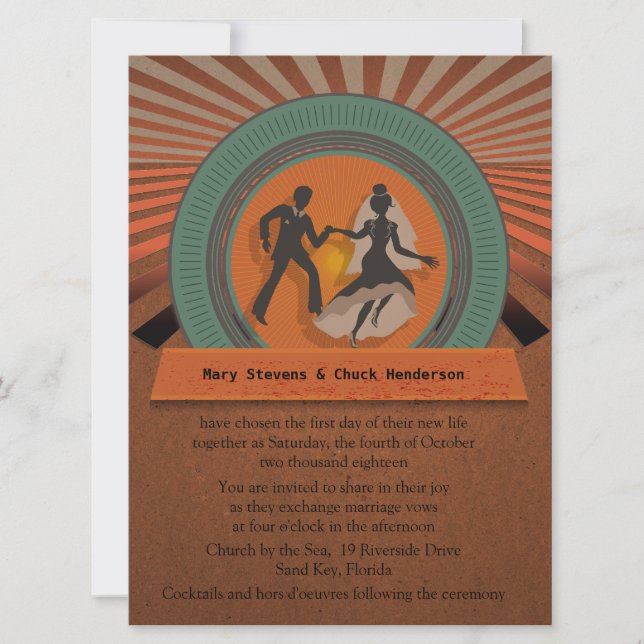 6.5x8.75" Retro Style Vintage Invitation (Front)