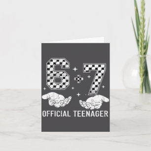 6+7 = 13 Year Old Boys Girls Teenager 13th Birthda Card
