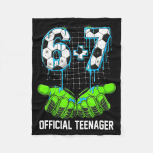 6+7 = 13 Year Old Boys Girls Teenager 13th Birthda Fleece Blanket