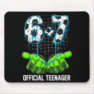6+7 = 13 Year Old Boys Girls Teenager 13th Birthda Mouse Pad