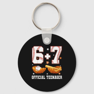 6+7 13 year old teenager baseball boy 13th birthda key ring