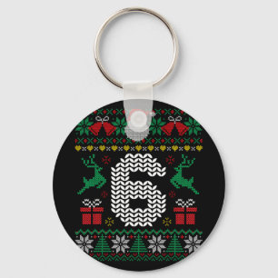 6 7 67 Meme Six Seven Funny Christmas Ugly Couple  Key Ring