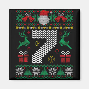 6 7 67 Meme Six Seven Funny Christmas Ugly Couple  Magnet