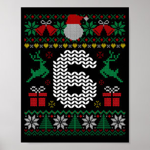 6 7 67 Meme Six Seven Funny Christmas Ugly Couple Poster