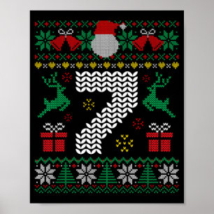 6 7 67 Meme Six Seven Funny Christmas Ugly Couple  Poster