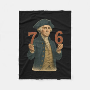 6-7 7-6 George Washington Six Seven American Fleece Blanket