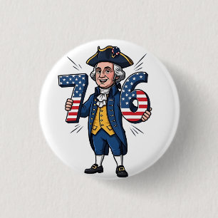 6-7 7-6 George Washington Six Seven Meme 67 Trend 3 Cm Round Badge