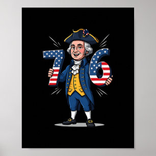 6-7 7-6 George Washington Six Seven Meme Gen Alpha Poster