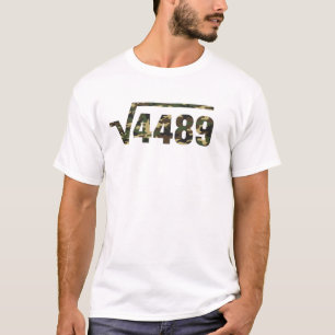 6 7 Army Pattern Meme Square Root 4489 Slang Math T-Shirt