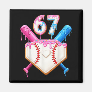 6 7 Baseball Dripng Six Seven Gen Alpha Slang Magnet