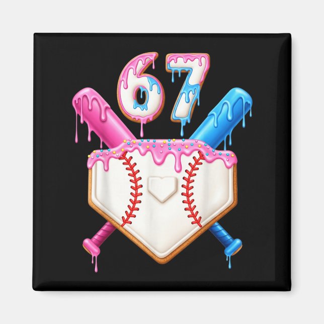 6 7 Baseball Dripng Six Seven Gen Alpha Slang  Magnet (Front)