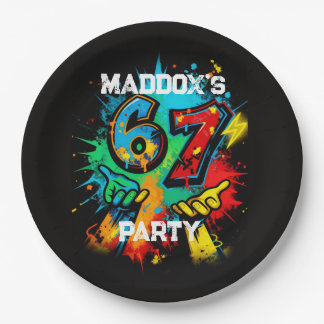 6-7 Birthday Party Paper Plates Six Seven Decor
