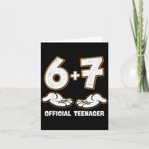 6 7 birthday teenager 13 year old 13th birthday bo card