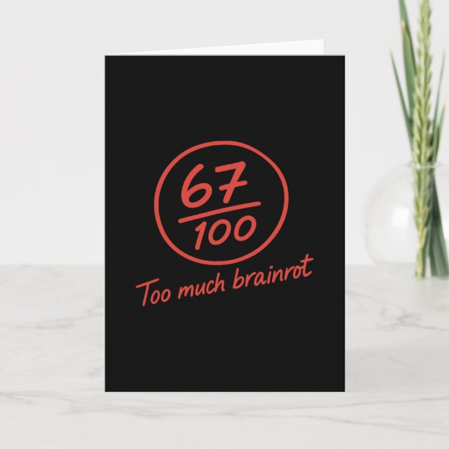 6 7 Brainrot Elementary Teacher Meme Funny 67 Six  Card (Front)