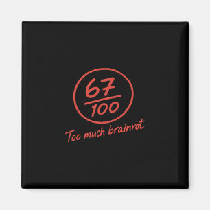 6 7 Brainrot Elementary Teacher Meme Funny 67 Six Magnet