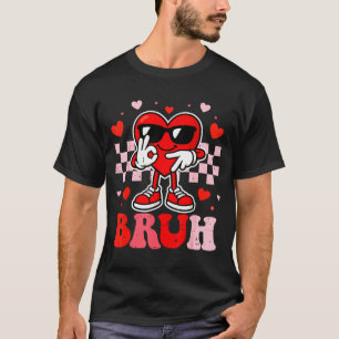 6 7 Bruh Funny Valentine Heart Six Seven Meme Boys T-Shirt