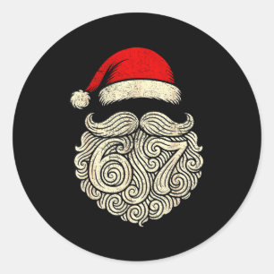 6 7 Christmas 67 Santa Six Seven Christmas Boys Te Classic Round Sticker