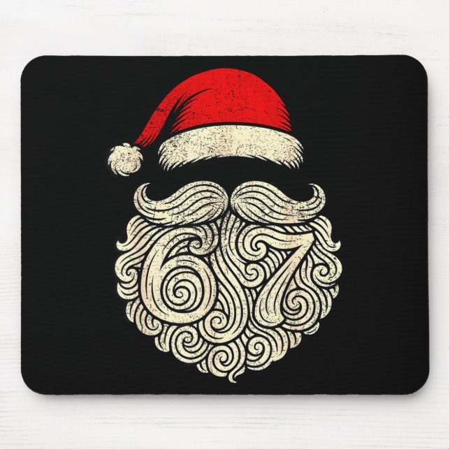 6 7 Christmas 67 Santa Six Seven Christmas Boys Te Mouse Pad (Front)