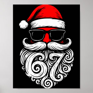 6 7 Christmas 67 Santa Six Seven Christmas Boys Te Poster