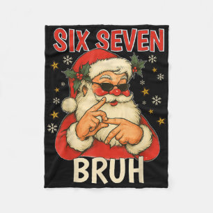 6 7 Christmas 6 7 Bruh Gen Alpha Christmas Gen Alp Fleece Blanket