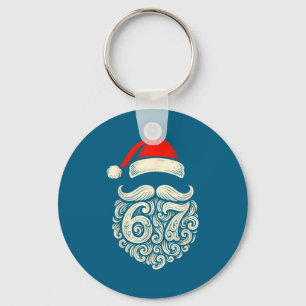 6 7 Christmas Funny 67 Santa Six Seven Christmas B Key Ring