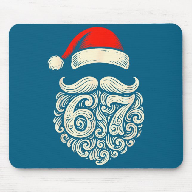 6 7 Christmas Funny 67 Santa Six Seven Christmas B Mouse Pad (Front)