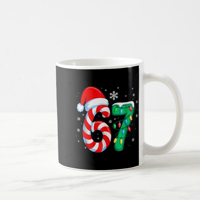 6 7 Christmas Funny Six Seven 67 Meme Men Women Ki Coffee Mug (Right)