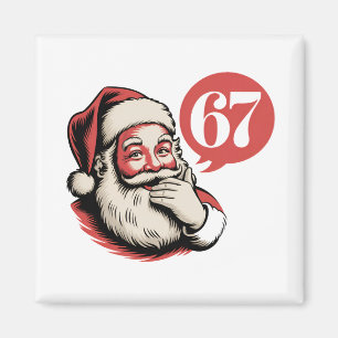 6 7 Christmas Six Seven Brainrot Santa Claus Magnet