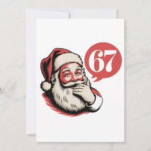 6 7 Christmas Six Seven Brainrot Santa Claus Thank You Card