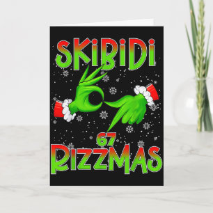 6 7 Christmas Skibidi Rizzmas 67 Meme Gen Alpha Sl Card
