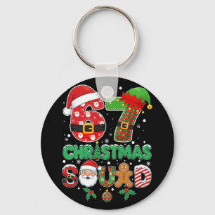 6-7 Christmas Squad Funny 67 Six Seven Meme Xmas 6 Key Ring
