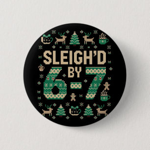 6-7 Christmas Ugly Sweater Six Seven Xmas 67 Meme  6 Cm Round Badge