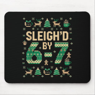 6-7 Christmas Ugly Sweater Six Seven Xmas 67 Meme  Mouse Pad