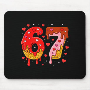 6 7 Cream Drip Six Seven Meme Valentine's Day Men  Mouse Pad
