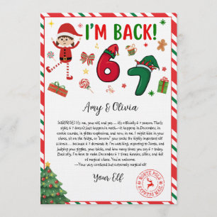6 7 elf arrival letter - funny elf letter - 67 invitation
