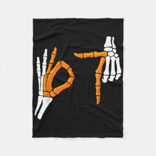 6 7 Funny Halloween 67 Costume Skeleton Hands Fleece Blanket
