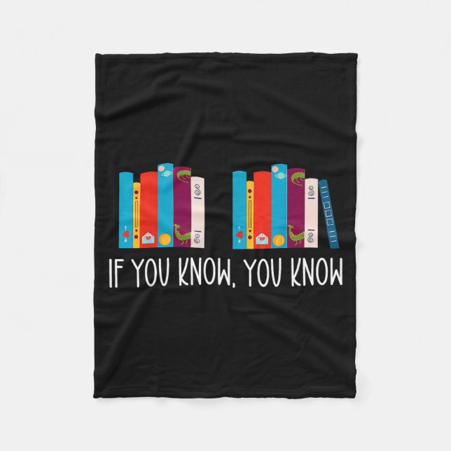 6 7 Funny If You Know You Know 6 7 Reading Teacher Fleece Blanket (Front)