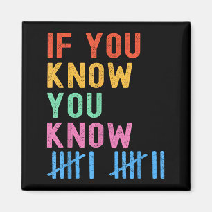 6 7 Funny If You Know You Know Tally Marks Six Sev Magnet