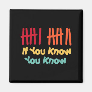 6 7 Funny If You Know You Know Tally Marks Six Sev Magnet