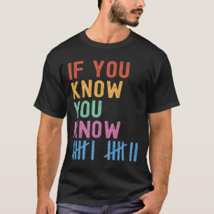 6 7 Funny If You Know You Know Tally Marks Six Sev T-Shirt